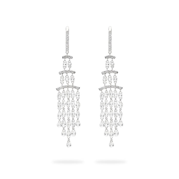ブリオレットカット ダイヤモンド ピアス K18WG – RTJ Jewelry