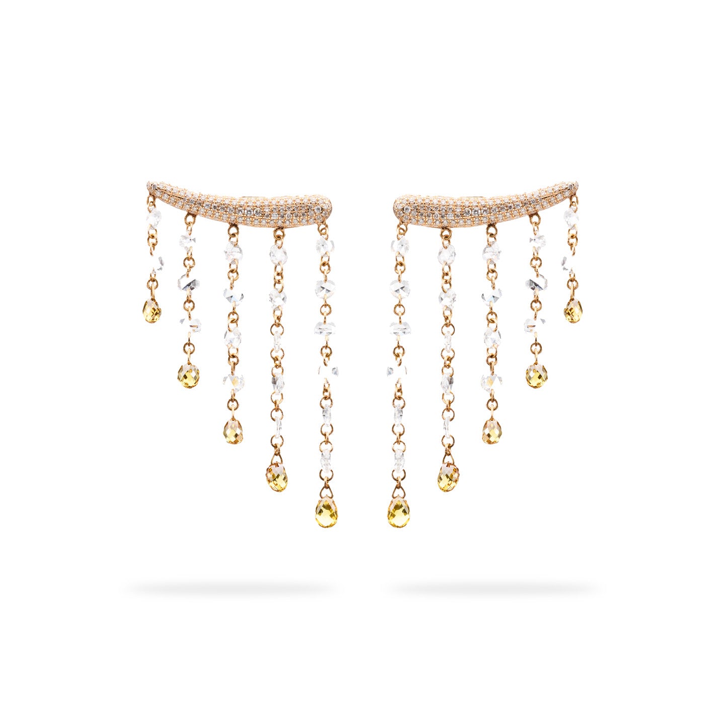 ローズカット ダイヤモンド ピアス K18PG – RTJ Jewelry