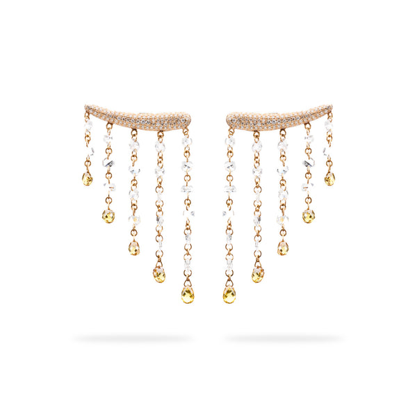 ローズカット ダイヤモンド ピアス K18PG – RTJ Jewelry