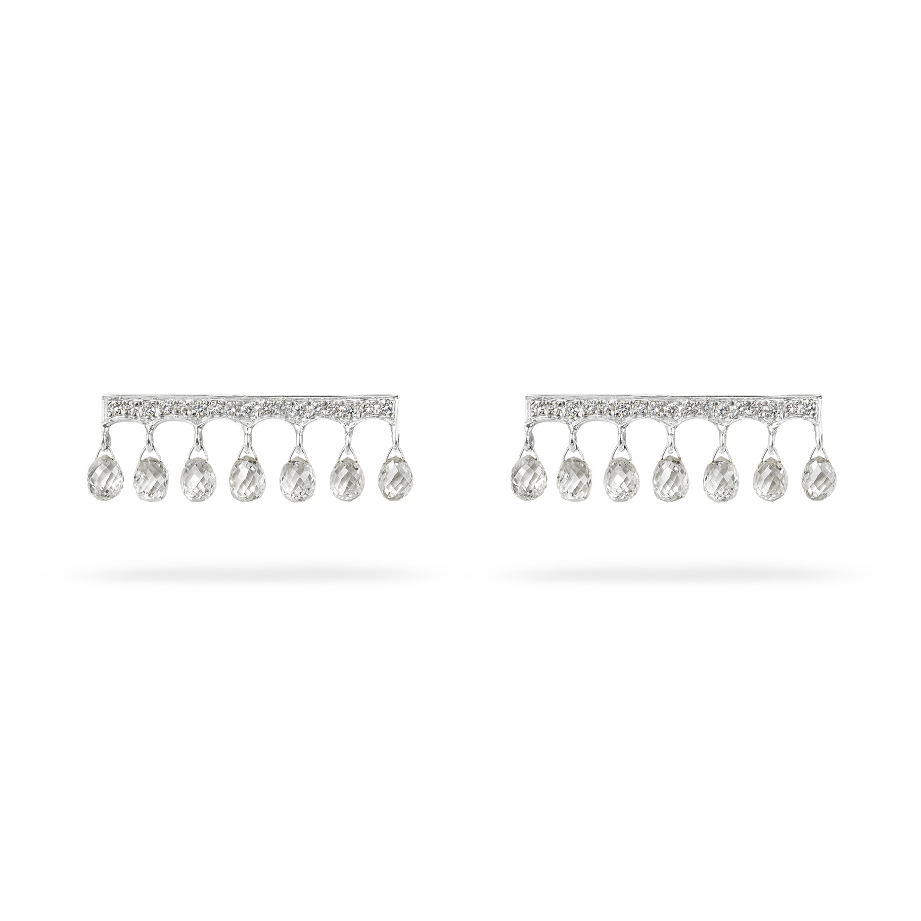 ブリオレットカット ダイヤモンド ピアス K18WG – RTJ Jewelry